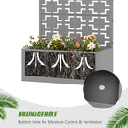 Casaphoria Metal Raised Garden Bed with Trellis, 59"x30"x12" Planter Box for Climbing Plants, Vegetables & Vines, Features Drainage Holes and Privacy Screen, Grey-Square