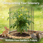 3Pack 17x14 Inch Galvanized Wire Plant Protectors -9Pcs Mesh Cages with Stakes & Zip Ties, Chicken Wire Cloches for Rabbits Squirrels, Garden Vegetable Seedling Protection