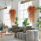 Fall Flower Artificial Artificial Hanging Plants Fake Hanging Flowers Fake Plants Faux Vine Plant Hanging Autumn Decor for Room Wedding Proch Yard Outdoor Home Wall Kitchen Bathroom Indoor (Brown)