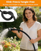 50 FT Garden Hose, Non-Expanding Water Hose, Ultra Flexible, Burst-Resistant, Kink-Free, High-Pressure Garden Hose for Easy All-Weather Use on Lawns, Gardens, and Outdoor Cleaning