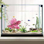 Moonorange Reptile Artificial Plants, Terrarium Plants Decorations Supplies, Aquarium Fish Tank Plants, Amphibian Habitat Hideout Tank Accessories(L Set-3pcs/F)