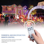 JMEXSUSS Christmas Lights, 600 LED 168FT Color Changing Christmas Tree Lights with Remote, 11 Modes, Timer, Waterproof, Clear Wire String Lights for Xmas Décor, White & Multicolor