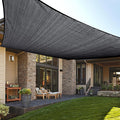 LOVE STORY Custom Size 10'x12' Graphite Grey Sun Shade Sail Rectangle UV Block Canopy Patio Sail Sunshades Fabric for Outdoor Garden Carport (We Make Custom Size)