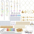 Rivvlive DIY Crystal Suncatcher Kit 400 Pcs Sun Catchers Making Supplies Kit with 3 Size Tall Trellis for Potted Plants Indoor Plant Stake Suncatcher Decoration for Indoor Windows Office Home Decor