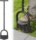 Edger Lawn Tool, 41.8” Manual Lawn Edger Tool with Ergonomic T-Grip & Wide Footplate, Metal Half Moon Grass Edgers for Garden Yard Landscaping Maintenance