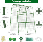 Cucumber Trellis for Raised Bed 32" L x 48" H, U-Shape Garden Trellis for Climbing Plants Outdoor, Metal Arch Trellis for Vegetables, Plant Support for Tomato Pea Zucchini Grape Flowers