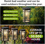 EXCMARK 2 Pack Solar Lights Outdoor Waterproof for Garden Pathway Walkway Driveway Yard Lawn Decorative Landscape Lighting. (Warm White Light,2)
