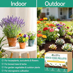 ZeeDix 100 Pcs (40mm) Compressed Coco Coir Fiber Potting Soil Seed Starters - Organic Coco Coir Pellet Fiber Soil for Planting Bonsai, Herbs, Plants, Flowers and Vegetables
