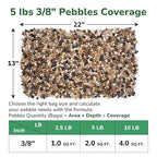 GreatBuddy 5-lb Pebbles for Indoor Plants, 3/8" Pea Gravel for Vases, Small Rocks for Succulents, Fish Tanks, Aquariums, Terrarium, Drainage Pebbles for Potted Plants, River Rocks for Landscaping
