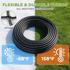 HIRALIY 50FT Garden Watering System, Drip Irrigation Kits for Plants, New Quick Connector, Blank Distribution Tubing, Saving Water Automatic Irrigation Equipment for Patio Lawn