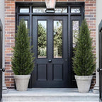 Outdoor Artificial Cedar Topiary Tree, Faux Evergreen Shrubs for Front Porch Decor, Lifelike Fake Bushes Plants for Home Living Room Front Door Decor (1, 6ft)