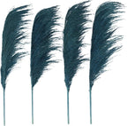 Pampas Grass Decor Tall,Long Pampas, Large Pompas Floral, Elegant Feather Flowers for Wedding Decorations, Living Room Decor (Natural Teal, 8pcs 31.5"(80cm))