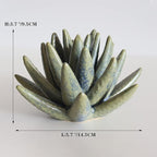 Ceramic Succulent Flowers Table Top with Stable Base, 3D Handmade Tablescape Decorative (Cactus)