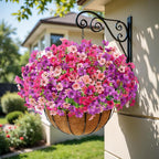 Alupssuc 24 Bundles Artificial Flowers for Outdoors Decoration, UV Resistant Silk Faux Daisy Flora Spring Fake Plastic Plants Greenery for Outside Indoor Yard Home Porch Window Box Decor(3 Colors)