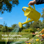Topadorn Watering Can for Plants, 55 Oz Metal Watering Can with Removable Spout for Indoor & Outdoor Plants, Long Spout Garden Watering Can, Yellow