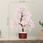 ZENFULSTONE Rose Quartz Crystal Tree of Life for Love & Healing Décor for Home and Office | Handmade Bonsai for Emotional Support & Harmony as Symbol of Piece for Loved Ones
