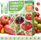 10 Pack Heirloom Tomato Seeds Variety Pack -5000+ Non-GMO Garden Seeds for Planting Outdoors & Indoor Home Gardening Gift, Roma, Chreey Tomatoes & More