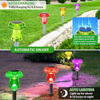 Benany Solar Lights Outdoor, 16 Pack Mushroom Lights Outside Waterproof, Solar Powered LED Lighting for Garden, Yard, Landscape, Path, Pathway, Lawn, Walkway, Driveway, Backyard Decor (Multicolor)