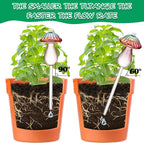 Plant Watering Globes Mushroom, Rainbow Gradient Color Plant Watering Devices, Self Watering Planter Insert, Self Watering Globes - Watering Bulbs for Indoor Plants for Travel Vacation (2 PCS)
