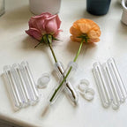 Royal Imports Floral Water Tubes with Caps – 3" Clear Plastic Flower Vials for Single Stem Roses, Buds, Bouquets – Standard Style, 1/2" Opening – 100 Pack