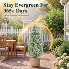 PATIO CHOICE 3ft Artificial Topiary Trees with Ground Spike Set of 2 Outdoor Faux Plants Realistic Faux Bushes and Shrubs Decorations for Outdoor Front Porch Garden