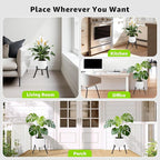 Adjustable Plant Stand Indoor - Modern Anti-Rust Metal Plant Stand, Heavy Duty Plant Stands Outdoor Corner, Fits 8.2 to 11 Inches Pots, Stable Plant Pot Flower Holder for Multiple Plant, Black - 1 Pack