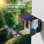 Smart Bird Feeder with Camera Solar Powered 2K HD Video, 10,000+ Species AI Recognition, Real-Time App Alerts, and Weatherproof Design for Effortless Birdwatching, Gift for Father's Day, Green Brown