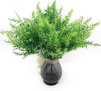 PASYOU Artificial Plants Fake Boston Fern Shrubs 8 Pack, Plastic Leaves Faux Ferns Plant for Indoor Outdoor Home Porch Garden Decor Greenery Grass Flowers Stems Party Wedding Bundles DIY Decorations