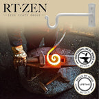 RTZEN Plant Hangers Outdoor or Indoor - Wrought Iron Metal Hanger Indoor Hook - Heavy Duty Wall Bracket Hooks for Hanging Plants Baskets Lanterns Wind Chimes - 2 Pack (White Shepherds Hooks 10")