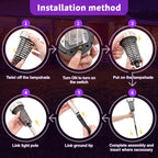 Qualirey 12 Pack Solar Bug Zapper Outdoor Waterproof Mosquito Repellent Killer Bug Zapper Lamp with LED Light for Outdoor Garden Patio Yard (Purple and Warm Light,Silver)