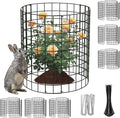 PASARA 6 Pack Plant Protectors from Animals, 13 Inch Round Cloche Plant Cages with Sturdy Chicken Wire Mesh, Garden Cages to Keep Animals Out for Vegetables & Flowers, Includes Support Stakes
