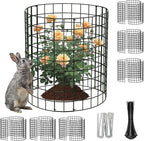 PASARA 6 Pack Plant Protectors from Animals, 13 Inch Round Cloche Plant Cages with Sturdy Chicken Wire Mesh, Garden Cages to Keep Animals Out for Vegetables & Flowers, Includes Support Stakes