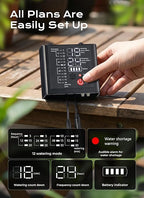 Solar Drip Irrigation System with USB Charging, 49FT Indoor Outdoor Plant Watering Devices for 15 Potted Plants, Automatic Watering System IP44 Waterproof 2200mAh for Garden Farm Greenhouse(Black)