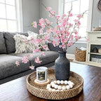 INXUGAO 6 PCS Faux Cherry Blossom Branches Decor 31.5 Inch Long Stems Fake Artificial Flowers for Home Indoor Decoration Vase Arrangement Living Room Table Bedroom Spring Decor