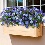 Hommyea Artificial Fake Flowers for Outdoor, 6 Bundles UV Resistant Faux Plants Decoration Silk Flowers No Fade Plastic Flowers for Outside Planters Home Porch Patio Yard Garden Decor