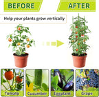 6 Pack 48 Inch Tomato Cages for Garden, Triangle Metal Plant Support with Rust-Resistant Coating, Heavy Duty Tomato Trellis for Raised Bed, Pots, Cucumbers, Peppers & Climbing Plants