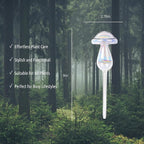 Little Green Leaf Automatic Plant Watering Globes Self Watering Planter Inserts (Set of 4) | Hands Free Clear Mushroom Glass Bulbs | Planter Spikes to Support Indoor & Outdoor Plant Health (180ml)