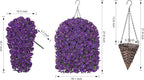 Artificial Fake Flowers Plants Hanging Baskets Outdoor Outside Spring Decor, Faux Silk Purple UV Resistant Look Real Morning Glory Home Patio Porch Balcony Decoration