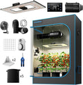 Grow Tent Kit Complete System 4x2 ft, 240W Dimmable LED Grow Light with LM301H EVO & Timer, 1680D Mylar Tent, 4 Inch Smart Ventilation System with Carbon Filter & Clip Fan