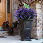 RECUTMS Artificial Greenery Lavender Fake Shrubs Flowers 8 Bundles UV Resistant Hanging Planter Flora Fence Indoor Outside Decor Wedding Table Flowers Arrangement Bouquet Filler (Purple)
