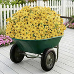Artificial Flowers Fake Plants for Outdoors Spring Decoration, 13Bundles Silk Realistic UV Resistant Faux Flowers for Outside Planter Porch Yard Patio Garden Home Indoor, Yellow
