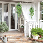 Whonline 3 Pack Artificial Hanging Plants Fake Plants with Pots for House Bedroom Wall Garden Decor