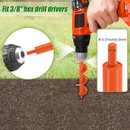 Insaga Threaded Auger Drill Bit Pro, 3''x 12'' Garden Auger with Self-Tapping Screw & Reinforced Weld, 3MM Heavy Duty Spiral Drill Bit for Drill, for Bulbs Flowers Plants Post Hole Digger