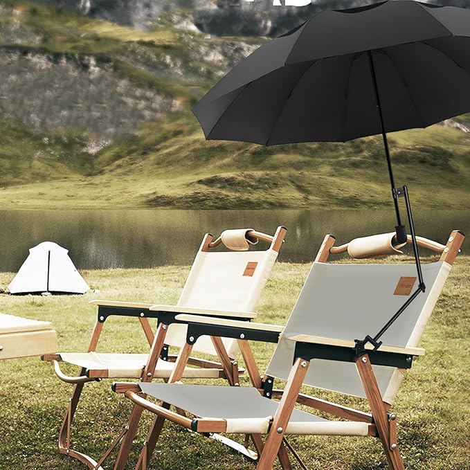 Patio Umbrellas UPF 50+ 360 ° Adjustable Shade Umbrella,Beach Umbrella with Universal Clamp,Beach Clamp on Umbrella,suitable for Patio,beach chairs,golf carts, wheelchairs,carts,bleachers,camping and fishing