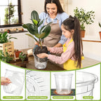 36 Pack Clear Plant Nursery Pots, 7/5/4/3.5 Inch Plastic Planter Pots with Drainage Hole, Flower Seedling Nursery Pots with 20 Labels for Garden Indoor Outdoor