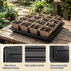 NNG 5PCS Seed Starter Tray with 90PCS Square Seed Peat Pots,Seed Starter Kit with Germination Trays Seedling Pots for Seedling Propagation and Plant Growing