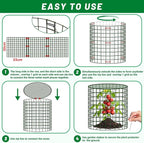 UNIFAMILY 6pcs Plant Protectors from Animals with 2 Round Covers 13 x 11.8IN, Metal Plant Cages for Outdoor Plants, Chicken Wire Cage, Plant Protectors for Keeping Bunny Chicken Squirrels Birds Out