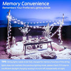 cshare Solar Fairy Lights Outdoor Waterproof,16.4ft 50LED Solar String Lights for Outside 8 Modes 2 Packs for Patio Backyard Garden Wedding Deorations Cool White