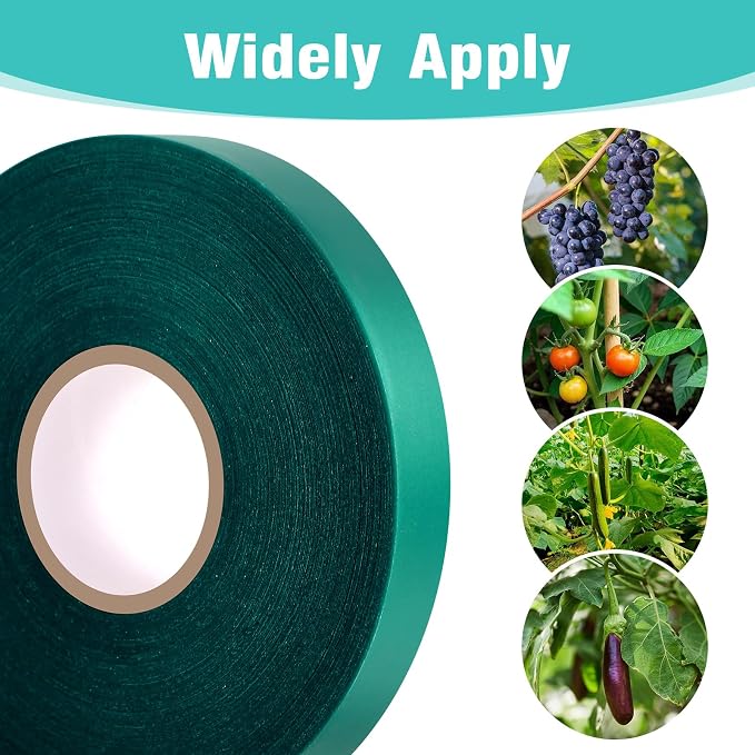 Prudiut 1500 Ft Plant Tape 1/2" Stretch Garden Tape Sturdy Plant Ribbon Nursery Tree Tapes Support for Indoor Outdoor Patio, Tree, Vegetables, Branches