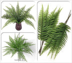 PASYOU Artificial Foliage Plants, Fake Plastic Grass Faux Shrubs Simulation Ferns Leaf Real Decoration for Indoor Outdoor Home Decor Garden Party Balcony Patio Planter Filler DIY - Fern Leaves 5 Pcs